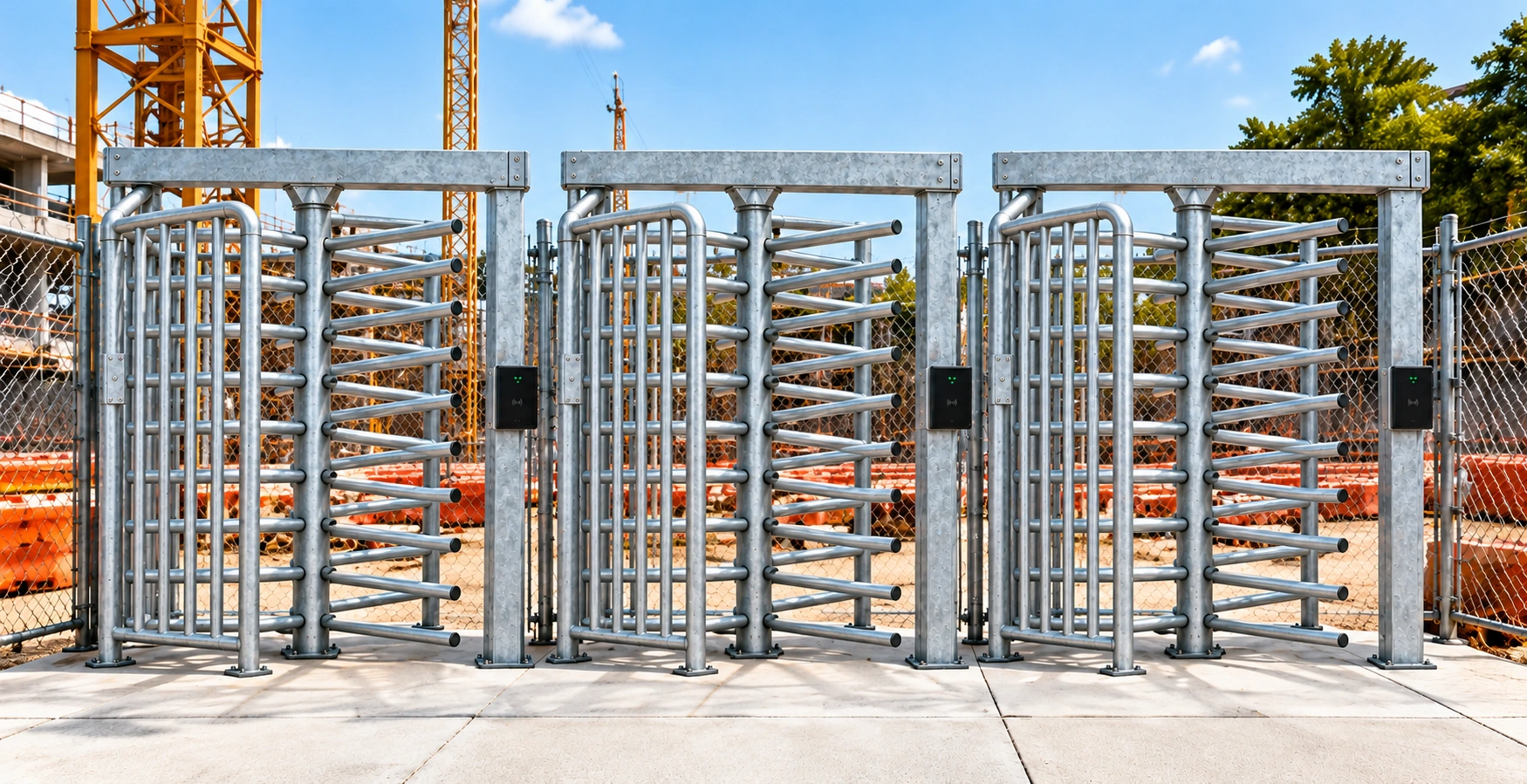 Illustrative multi-lane PLEXA turnstile configuration